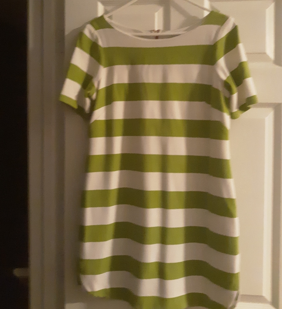 Jessica Howard Striped Dress with Contrast Zipper